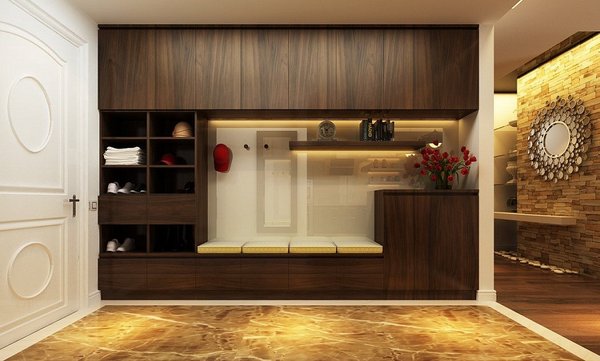 Mẫu tủ giày đẹp như mơ cho nhà chung cư Sài Gòn