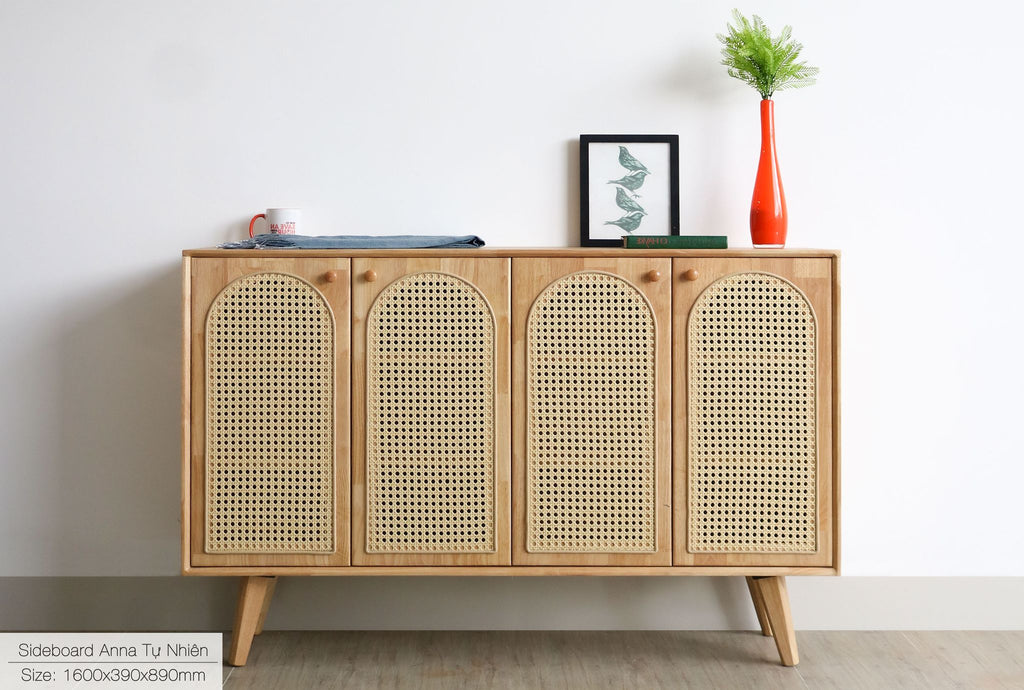 Sideboard cánh mây Anna Tự Nhiên