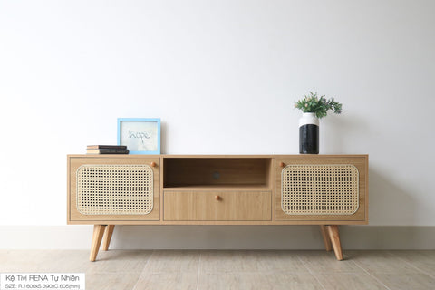 Kệ tivi cánh mây Rena Plus tự nhiên