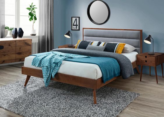 Giường gỗ bọc nệm đầu giường nhiều mẫu