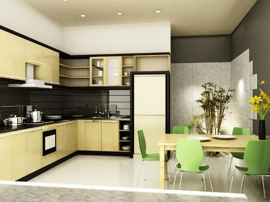 Bố trí nội thất phòng bếp cho không gian hài hòa và ấm cúng