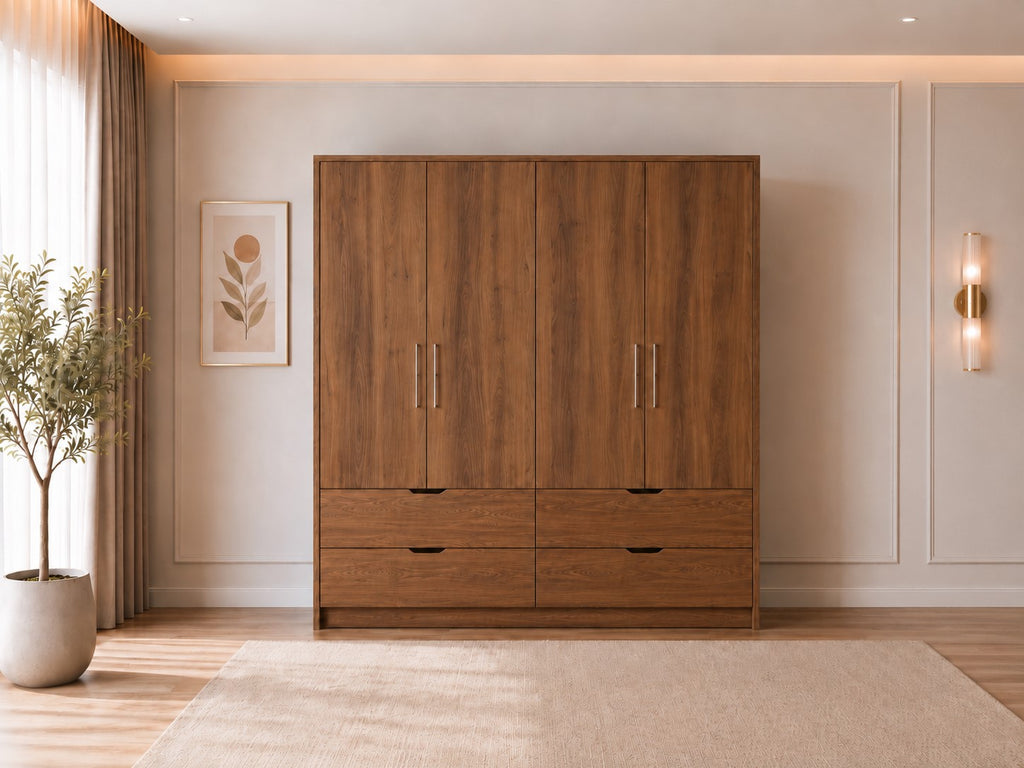 Tủ áo MDF melamin Teana Nâu