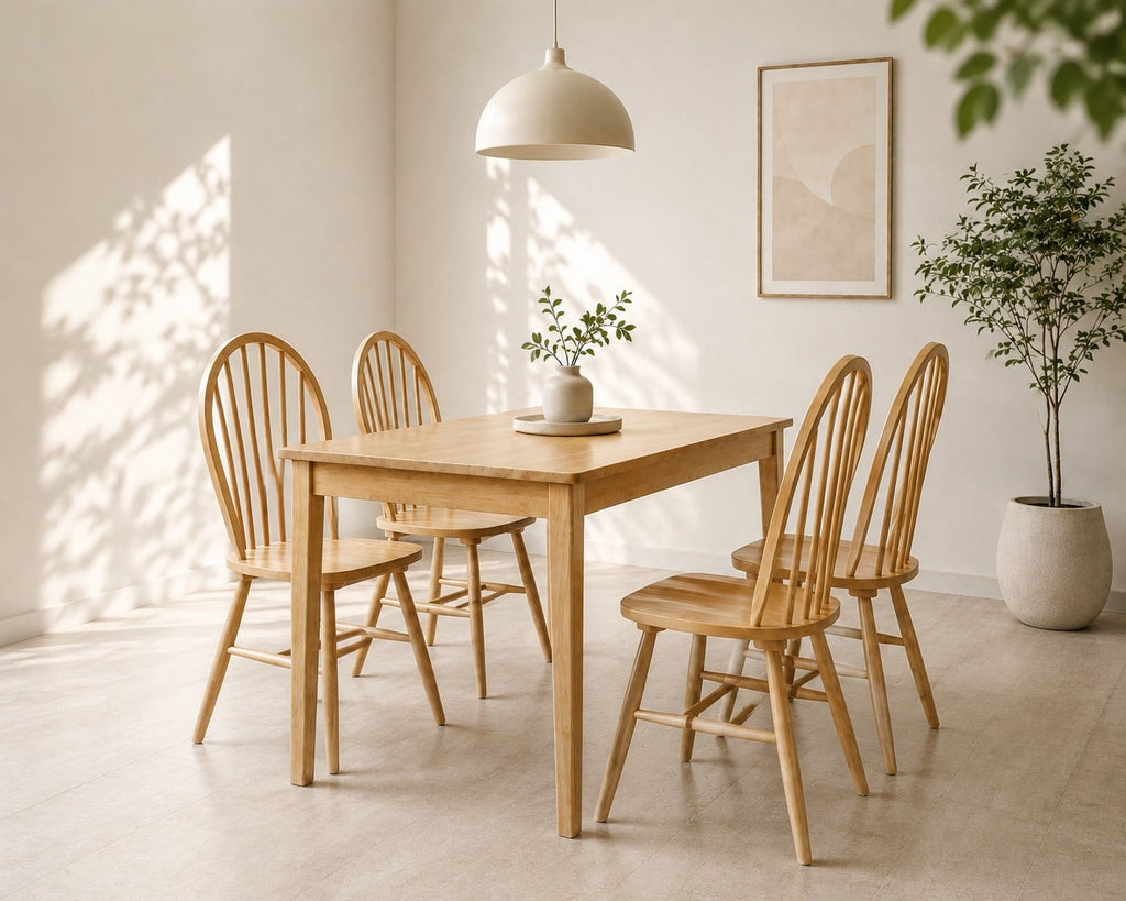 Bộ bàn ăn Sol tự nhiên 4 ghế