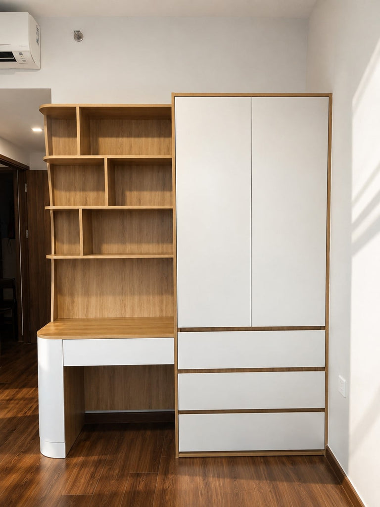 Tủ áo kết hợp bàn làm việc