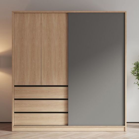 Tủ áo MDF melamin CỬA TRƯỢT