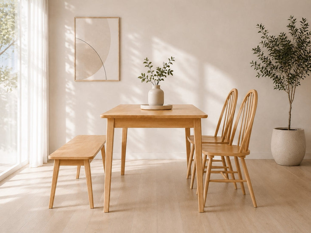 Bộ bàn ăn Sol tự nhiên & Bench