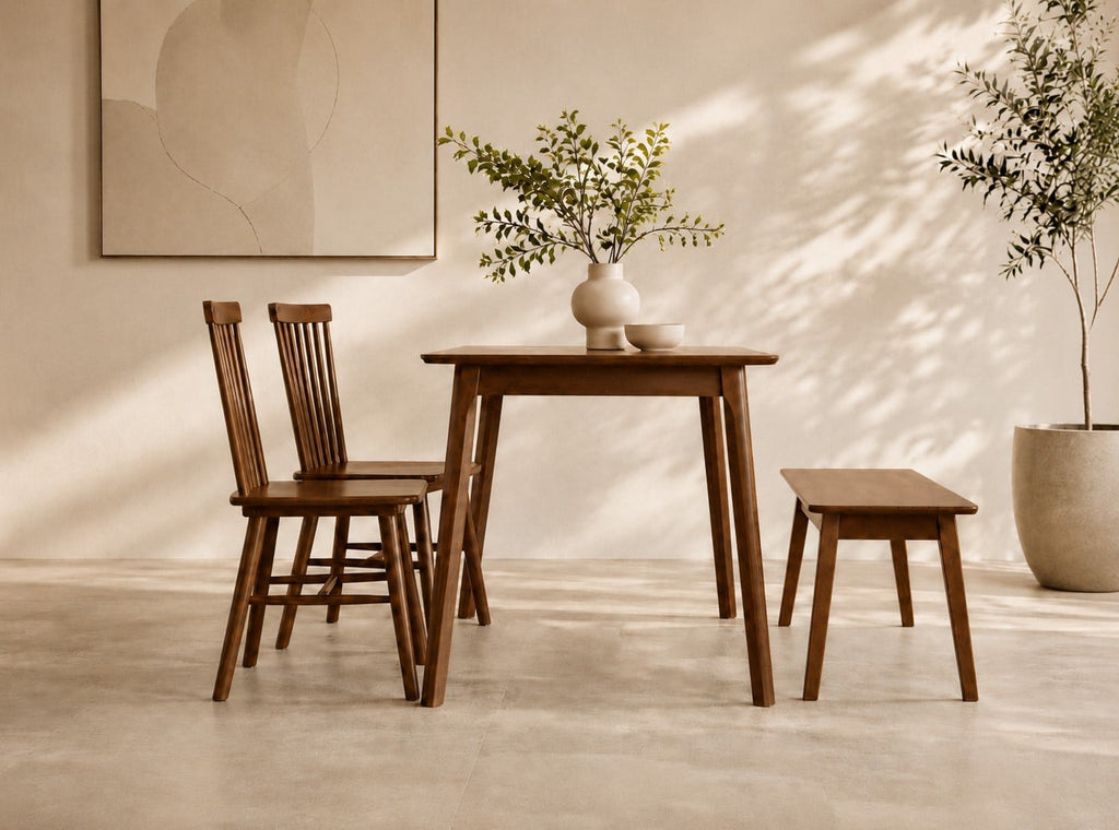 Bộ bàn ăn Rio nâu & Bench