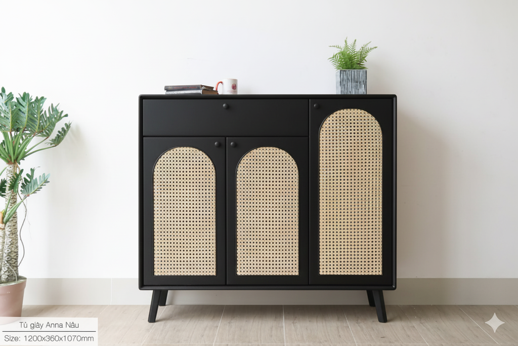Tủ giày Anna Đen Cao su