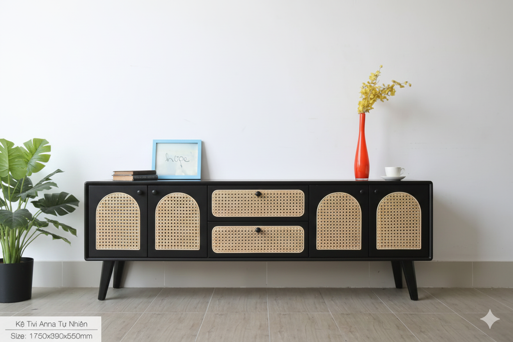 Kệ tivi Anna Đen cao su