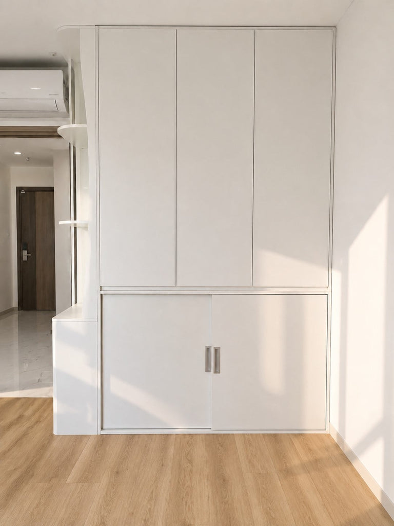 Tủ áo MDF TRẮNG 02