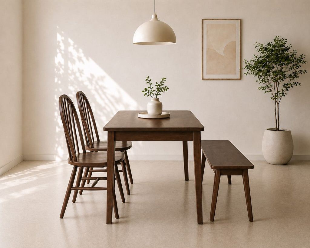 Bộ bàn ăn Sol nâu & Bench
