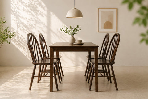 Bộ bàn ăn Sol nâu 4 ghế