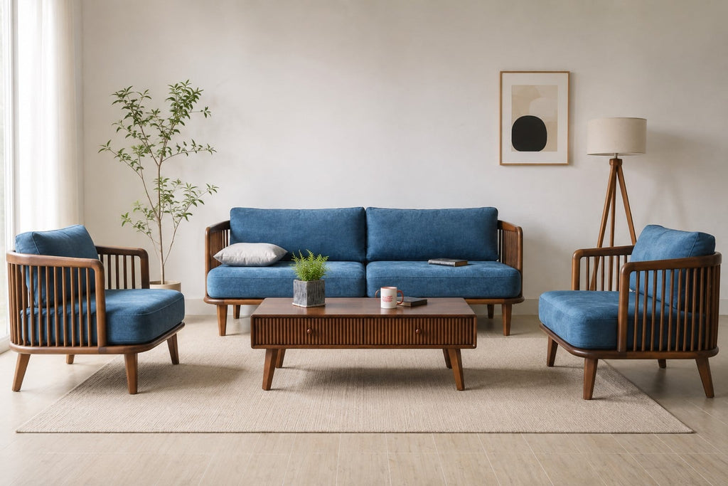 BỘ SOFA KUN XANH