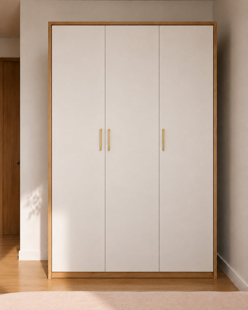 TỦ ÁO MDF TRĂNG + TỰ NHIÊN