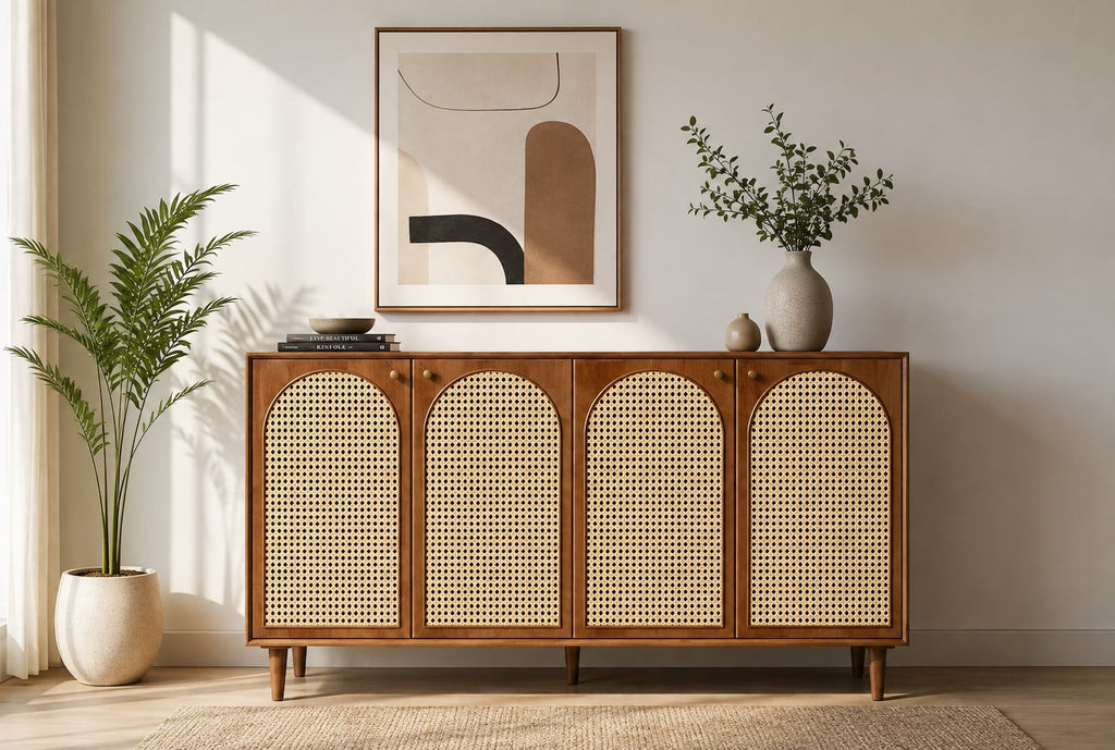 Sideboard cánh mây Anna Nâu